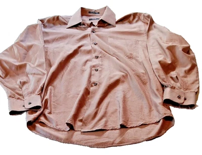 Alfani Men's Mocha Mousse Silk Shirt 15 32-33 - Image 1 of 4