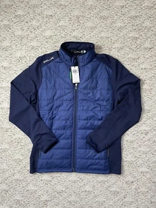 NEW Sz MED Men’s Polo Ralph Lauren RLX Full Zip Golf Jacket Blue Plaid $268 - Picture 1 of 10