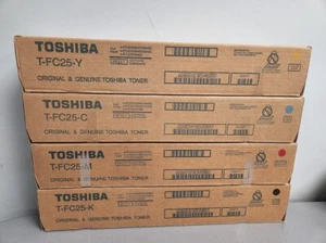 Toshiba TFC25 Toner Cartridge Set T-FC25-K T-FC25-C T-FC25-M T-FC25-Y - Picture 1 of 2