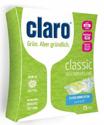 claro | Classic Geschirrspül Tabs |  300 Stück | Spülmaschinentabs - Bild 1 von 2