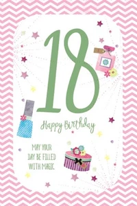 Tarjeta de cumpleaños 18 para mujer, que tu vida se llene de magia - Imagen 1 de 2