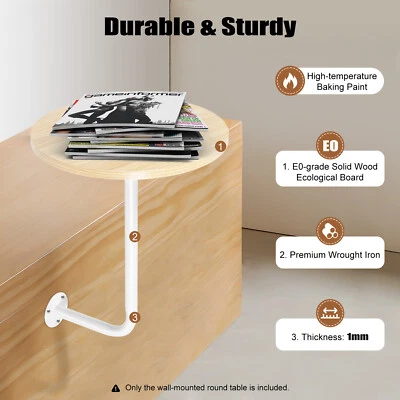 L-Type Coffee Table Wall Mounted Bar Table Counter Table Cocktail Drink Table US - Image 1 of 4