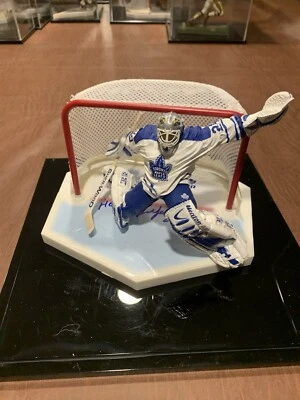 Ed Belfour Signed McFarlane Action Figure In Display Case HOF Inscribed - Image 1 of 3