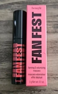 BENEFIT FAN FEST FAN FANNING & VOLUMIZING MASCARA HYPER BLACK 0,1 oz/3g Nuovo con scatola - Foto 1 di 6
