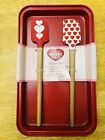 The Baker's Table Red Non-stick Brownie Pan 9 x 13" Silicone Utensil Spatula Set
