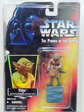 Star Wars Kenner Potf2 Yoda & Hologram Sticker Red Card With Star Case ~ Misp 