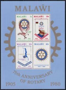 F-EX33417 MALAWI MNH 1980 75th ANIVERSARY ROTARY CLUB.