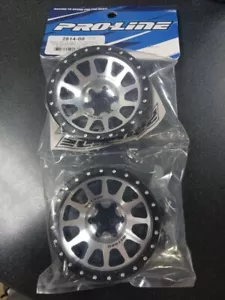 Proline 2814-00 1/6 Method 305 Alum F/R 2.9" +2 Offset SCX6 Wheel Faces Silver - Picture 1 of 3