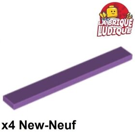 LEGO 4x Tile Smooth Plate 1x8 with Groove Lavender Medium/Medium Lavender 4162 NEW