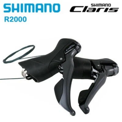 Shimano Claris STI ST R2000 2x8 Speed Shift Brake Levers Right Left Road Bike - Image 1 of 4