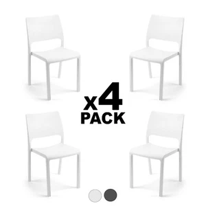 Pack 4 sillas, silla pvc de exterior, jardín, terraza o balcón, Shine - Imagen 1 de 22