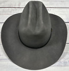 Chapeau de cow-boy occidental vintage The Westerner by Resistol 3 x feutre taille 7 1/8 gris