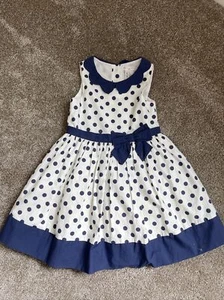 Max Studio Kids Girls Polka Dot Summer Dress Sz 6 Max 100% Cotton EUC - Picture 1 of 5