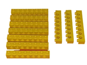 10 x LEGO Technik Lochbalken 1x8 #3702 Gelb - Bild 1 von 1