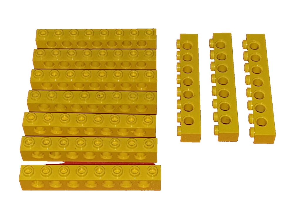 10 x LEGO Technik Lochbalken 1x8 #3702 Gelb - Bild 1 von 1