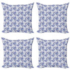 Paisley Pillow cushion set of 4 Boho Pastel Leaves