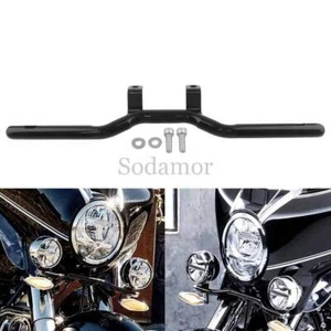 Vivid Black Fog Auxiliary Light Bracket For BMW R 18 B Bagger Transcontinental - Imagen 1 de 18