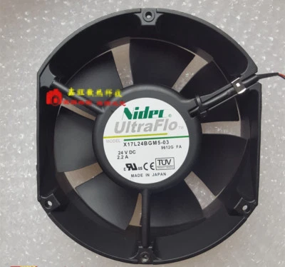 Nidec Axial flow fan X17L24BGM5-03 DC 24V 2.2A cooling fan  - Image 1 of 3