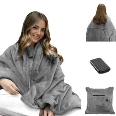 Ourea USB Heated Blanket 50" x 60" Throw Portable Soft Milk Velvet Electric  NEW - Image 1 of 4