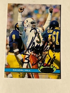 Miami Hurricanes RANDAL THRILL HILL signierte Karte - Bild 1 von 1