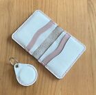 Genuine Leather Card Holder/Wallet With Matching Keyring (C)