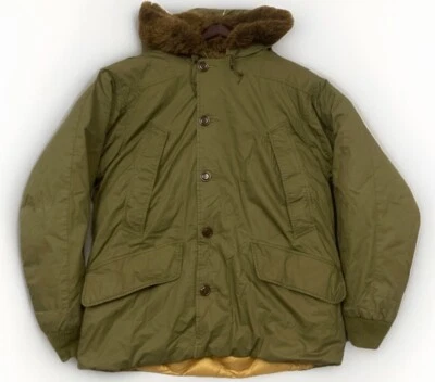 Eddie Bauer B-9 3155 Hooded Military Parka Coat Mens Sz Lg 42-44 650 Goose Down - Image 1 of 4