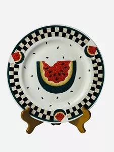 Tabletops Unlimited Fresh Watermelon Dinner Plates 10.5” Lot Of 6 EUC Vintage - Picture 1 of 6