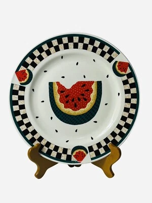 Tabletops Unlimited Fresh Watermelon Dinner Plates 10.5” Lot Of 6 EUC Vintage - Image 1 of 4