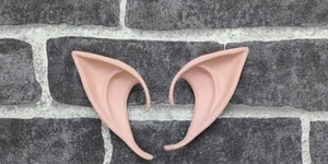 UK Seller 1 Pair Latex Elf Ear Costume Soft Pointed Goblin Ears Cosplay 4.5*10cm - Picture 1 of 3
