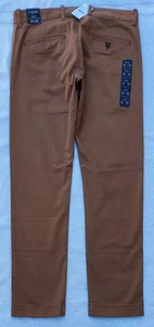 NUEVO CON ETIQUETAS $79 J. Pantalones chinos CREW FLEX para hombre ajustados marrón nogal talla 31x30 (etiqueta 30x30) - Imagen 1 de 11