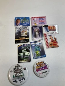 Lot Of Disney Video Game Walmart Speedway KMart Promo Promotional Button Pins - Picture 1 of 9