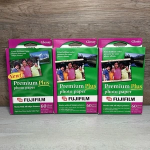 180 Sheets Fuji Film Premium Plus Photo Paper 4 x 6 - Glossy 65 lb - Afbeelding 1 van 3
