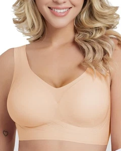 Wireless Bras for Women, Seamless Full Coverage Comfortable Soft V Neck No Un... - Picture 1 of 5
