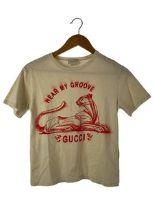 GUCCI T-shirt M Size 10 Cotton Crm Print - Picture 1 of 6