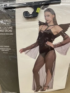 FALLEN ANGEL COSTUME ADULT STANDARD COSTUME/WINGS/HALO HEADBAND - Picture 1 of 2