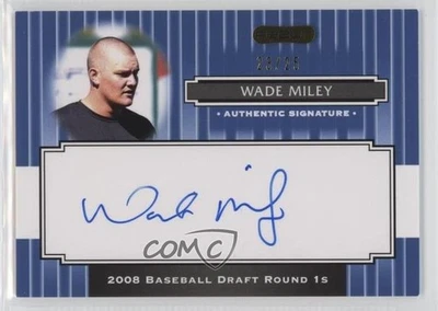 2008 Razor Signature Series Blue 23/25 Wade Miley #145 Auto - Image 1 of 3