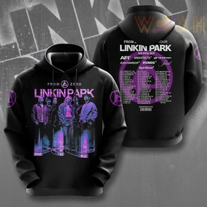 Linkin Park From Zero Tour 2025 Felpa con Cappuccio 3D Regalo per Uomo Donna Taglia dalla S alla 6XL - Foto 1 di 4