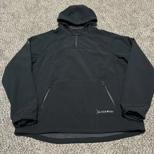 Blackfish Mens Size 2XL XXL Black Pullover Softshell Hoodie Jacket - Picture 1 of 8