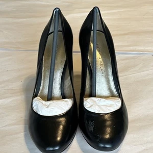 NEU Antonio Melani 7M "Alex" schwarze hochhackige Damenschuhe zum Büro tragen - Bild 1 von 9