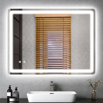 Specchio bagno led con illuminazione 60x80 specchio bagno specchio parete specchio luminoso - Immagine 1 di 4