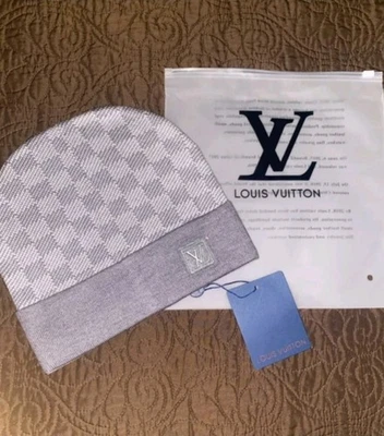 Louis Vuitton Grey LV Beanie One Size with Tags and Dustbag
