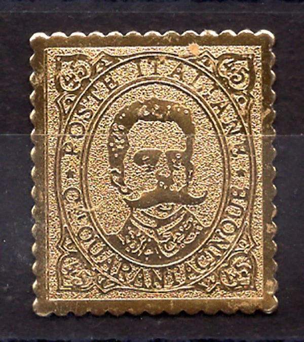 Centavo floral. Reprodução de 45 corações em folha de ouro - Imagem 1 de 1