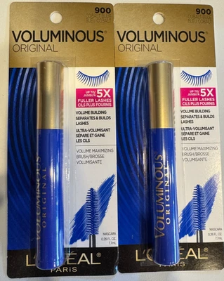 2 L'Oreal Paris Voluminous Original Washable Mascara Cobalt Blue 900 NEW SEALED - Image 1 of 3