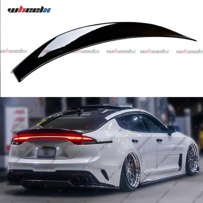 FOR 2018-2023 2022 KIA STINGER GLOSSY BLACK HIGHKICK DUCKBILL TRUNK SPOILER WING Foto 1 de 4