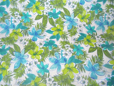 3 lin yards Marc Wear Hot Cotton linen Fabric Summer Branches 58" w  5.0 oz - Image 1 of 4