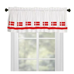 Dänische Flagge Dänemark Fenster Volant Gardine in Ihrer Farbwahl - Bild 1 von 9