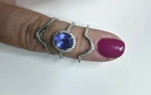 Women size 7 Effy Tanzanite Ring Set - Picture 1 of 4
