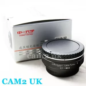 Lente reductora focal Zhongyi Turbo II amplificador adaptador EF a micro 4/3 OM-D - Imagen 1 de 3