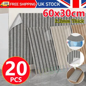 20 Pcs 3D Tiles Wallpaper Wood Brain Wall Sticker Self-adhesive Waterproof Panel - Picture 1 of 19