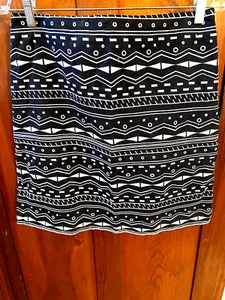 Damen Worth schwarz Größe 8 voll gefüttert ""TapestryStyle"" Knie Lgth. Rock mit Reißverschluss aus Baumwolle - Bild 1 von 10